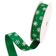 包裝網 聖誕緞帶 G NKK-GN16225, 綠色+白色, 22.5m, 1個
