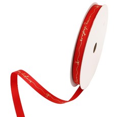 Pojangnet 聖誕緞帶 G MR-RD09225, 紅色+金色, 22.5m, 1個