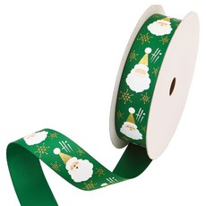 包裝網 聖誕緞帶 G HS-GN25225, 22.5m, 1個, 綠色+金色+白色