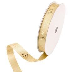 Pojangnet 聖誕緞帶 S GD-GD16225, 22.5m, 黃金, 1個