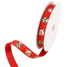 포장넷 크리스마스리본 G MB-RD16225, 백색+베이지+초록+빨강+금색, 1개, 22.5m