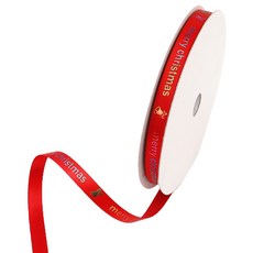 Pojangnet 聖誕緞帶 S RB-RD09225, 紅色+彩虹, 22.5m, 1個