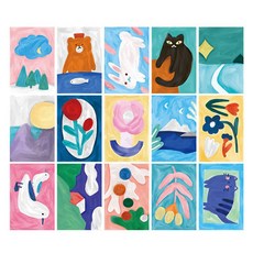 感性居家裝飾明信片照片卡15件組, 1套, 15PA-02