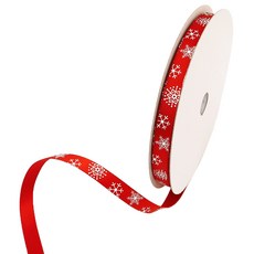 包裝網 聖誕緞帶 S NKK-RD09225, 紅色+白色, 22.5m, 1個