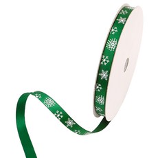 포장넷 크리스마스리본 S NKK-GN09225, 초록+백색, 1개, 22.5m