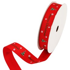 Pojangnet 聖誕緞帶 G SRT-RD22009, 紅色+綠色+白色, 1個, 9m