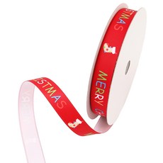 包裝網 聖誕緞帶 S CM-RD16225, 白色+紅色+彩虹, 22.5m, 1個