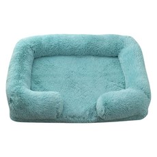 밍글펫 반려동물 대형 사각 커버분리 꿀잠 방석, 에메랄드, 1개