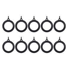 피피홈리빙 압축봉 커튼링 내경 32mm, 블랙, 10개