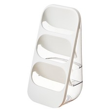 Classic Home 3層站立式瀝水多用途餐具架 餐具筒, 白色, 1個