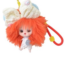 펑키헤어 꼬마인형 키링, 레드오렌지, 1개, 13cm