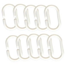 피피홈리빙 C형 커튼링 대형 3.6 x 5.8 cm, 화이트, 10개