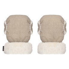 Manito Cozy 麻灰色分離式嬰兒車護手套, 米色