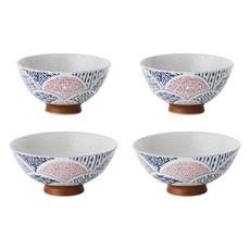 Airindo 高級飯碗湯碗2人餐具組, 3D波浪彩虹, 1套, 飯碗 2p + 湯碗 2號 2p