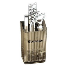 Lee&Made 瀝水收納餐具筒, 透明金色, 1個