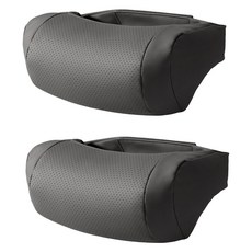 Ez2mk 심플 스타일 소프트 차량용 목쿠션 MS-320, 블랙, 2개