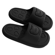 Sonio 蓬鬆小熊輕量室內拖鞋, 1個, 06 黑色