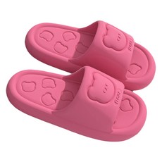 Sonnyo 蓬鬆柔軟小熊輕量室內拖鞋, 1個, 01 粉色