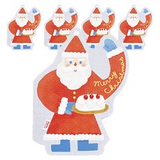 hello moris 快樂聖誕老人卡片, 5個, 混合顏色