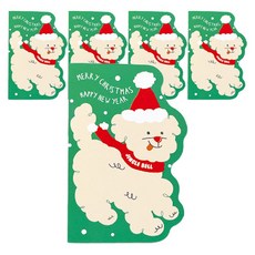 hello moris 快樂小白卡片, 5個, 混合色