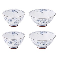 Airindo 雙人優質碗盤組, 1組, 花卉紋, 飯碗 2入+大碗 2入