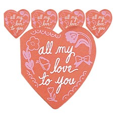 hello moris All My Love 卡片, 5個, 混合顏色