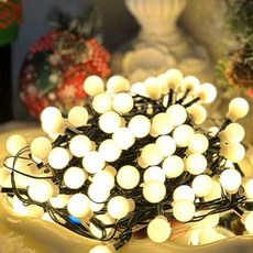 BUNNYLAND LED USB櫻桃燈串 80球 8m + 遙控器組合, 暖白光, 1套