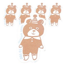 hello moris 潔西熊卡片, 5個, 混合顏色