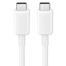 언박싱 C타입-C타입 삼성 호환 갤럭시 초고속 25W PD 충전 데이터전송 케이블, 화이트, 1개, 1m