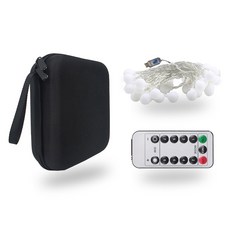 生活防水 LED 大櫻桃燈串 30燈泡 + 遙控器 + 收納袋組合, 1套, 暖白色