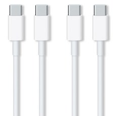 언박싱 C타입-C타입 맥북 아이패드 노트북 애플 호환 60W 초고속 충전 데이터전송 케이블, 2m, 화이트, 2개