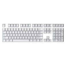 Daysoy 彩色機械式鍵盤 ABS 鍵帽, 單一商品, 02 白色