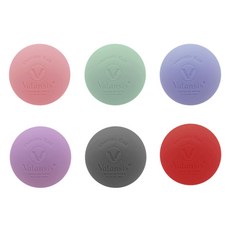 Valansis 矽膠按摩球6件組, 玫瑰粉色, 鼠尾草綠, 薰衣草色, 紫丁香紫, 深灰色, 紅色, 1套