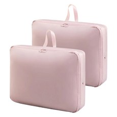 메오 의류 및 이불 압축 보관 파우치 2p, 핑크