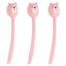 Allode 小熊身體刷, TYPE01 粉紅色, 1入, 3個