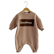베베나인 아동용 아기옷 초코 밀크 우주복