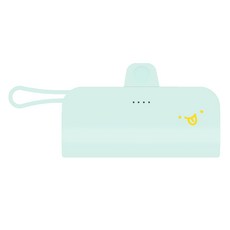 웨이브스튜디오 FACE EMOJI 미니 도킹형 10W 보조배터리 5000mAh 도킹8핀 / 케이블C타입, 민트 42 메롱, TRPB-R5-CHL