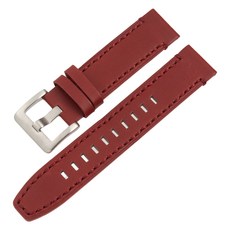 SeokWatches Galaxy Armani Tissot Hamilton Apple Casio 手錶相容 銀色錶扣 素面 防水 特化 皮革 手錶錶帶 22mm