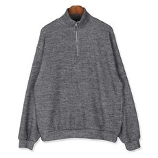 男性寬鬆版羅紋半拉鍊針織衫 HRSN 천무열