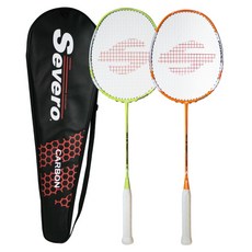 Severo Fonte 80 Power全碳羽球拍 2支組, 石灰，橙子, 1組