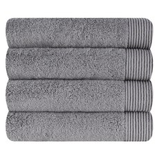 Songwol 松月 精梳棉 30支 高級洗臉毛巾 180g 30支棉紗, 4個, 灰色