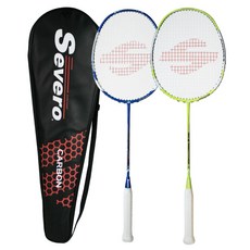 Severo Fonte 80 Power全碳羽球拍 2支組, 藍色, 石灰, 1組