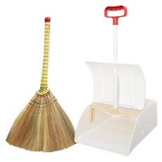 Clean Mate 黃色蘆葦掃帚 + 自動畚箕組, 1套, 混合顏色