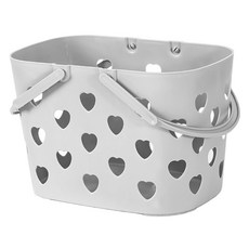 Joinmade 便攜式愛心沐浴多用途小型籃, 灰色