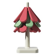 다퍼남 실리콘 트리 냄비받침 3p + 스탠드 사각수납대 세트, 1세트, 레드, 레드, 그린(냄비받침)