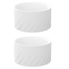 생활과주방 실리콘 텀블러 커버 보호대 스탠리 호환 7cm + 사이즈 조절 밴딩 세트, 화이트, 2세트