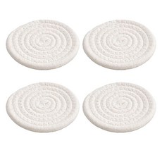 Petityang 棉繩杯墊, 4個, 白色