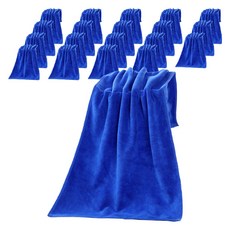 Hanju 咖啡廳 營業用 超細纖維抹布 藍色, 20個