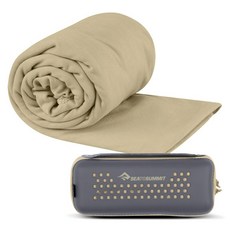 Sea to Summit 旅行用口袋毛巾 XLG+收納盒組, 1組, 沙漠(毛巾)