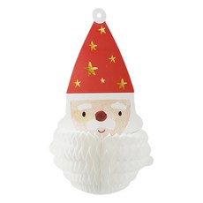 유리컴 허니콤 크리스마스 산타 얼굴 입체카드 오너먼트 세트, 혼합색상, 1세트